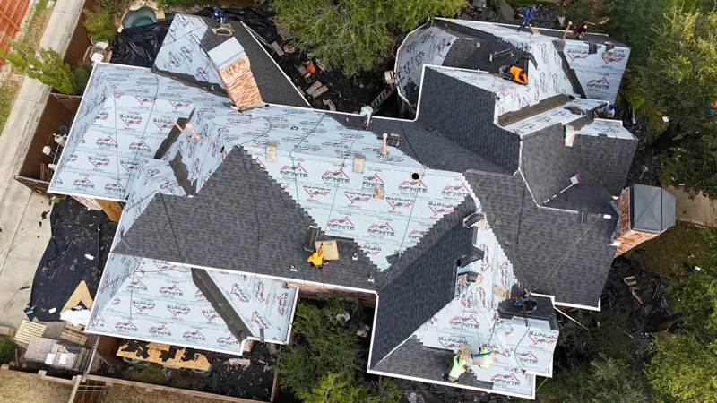 new shingles going on a large DFW roof